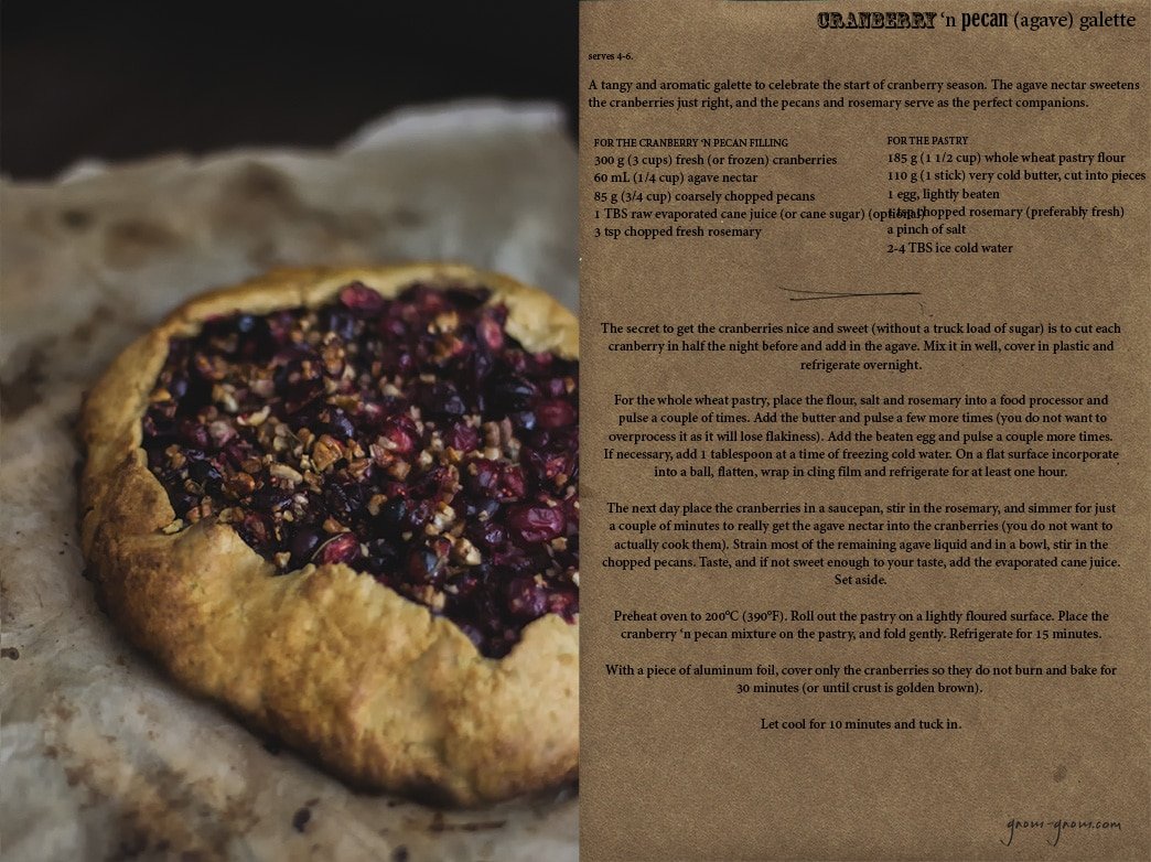cranberry 'n pecan agave galette recipe- gnom-gnom.com