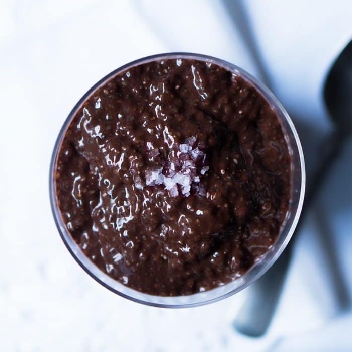 Keto Chocolate Peppermint Chia Pudding