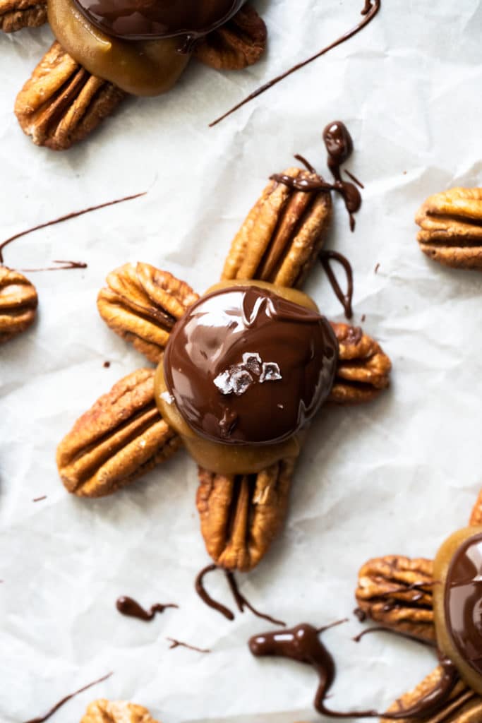 (Salted Caramel!) Pecan Keto Turtle Candy gnomgnom