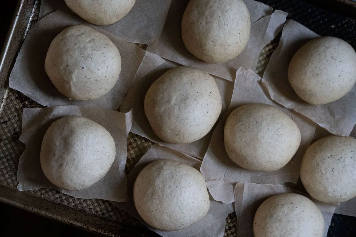 Fluffy and proofed sourdough donuts