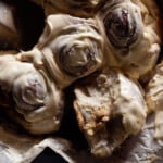 Sourdough cinnamon rolls with a sweet stiff starter